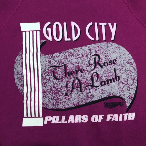Vintage Gold City Pillars of Faith Sweater Size XL - Picture 3 of 7